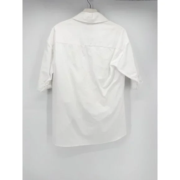 Hellessy Tollin Knot-Hem High-Low White button up Shirt - Picture 3 of 11